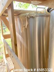 Unused APV Crepaco 50-Gallon Single Wall Stainless Steel Tank