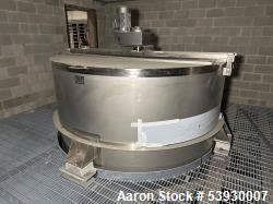 Used-ICCNW Single wall 316 stainless steel mixing tank, 99IN. diameter x 11FT high, 4,605 gallon capacity, (TK 226 / 26820),...