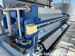 Industrial Filter Press for Sale – HEI 4x4 Polypropylene Plates + Controls – 1000 Sq Ft Capacity with Hydraulic Power Pack.