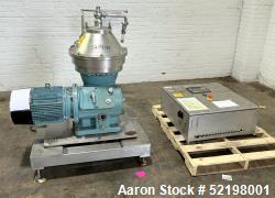 Used Alfa Laval BTPX 205 SGD-34CDP-50 Desludger Disc Centrifuge – 9,631 RPM, 12,800 G-Force