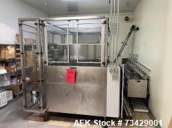 Used New England NEHCPECL-60 Bulk Bottle Unscrambler with Ionized Air Cleaner – 59" Bowl, 7' Conveyor