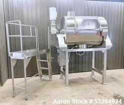 Used Stainless Steel Plow Blender – 60 Cu. Ft., Mirror Finish, Pneumatic Discharge