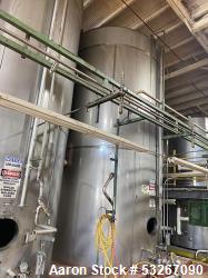 Walker Vertical Silo – 12,000 Gallon, 304 SS, Jacketed & Insulated, Used Tank